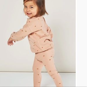 Rylee + Cru Star Knit Girls Star set- Rose